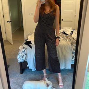 NWT Abercrombie Satin Jumpsuit size L tall